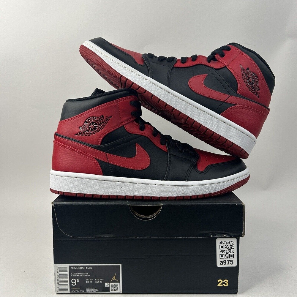 Nike Shoes Air Jordan 1 Mid Retro “Banned/Bred” 2024